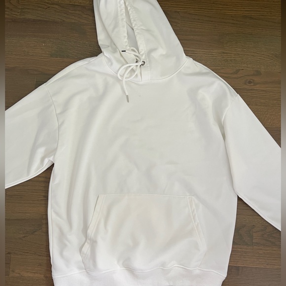 white hoodie with letters - Picture 2 of 2
